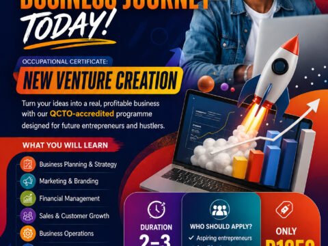 a graphic banner advertising a business course